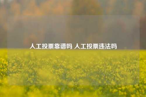 人工投票靠谱吗 人工投票违法吗