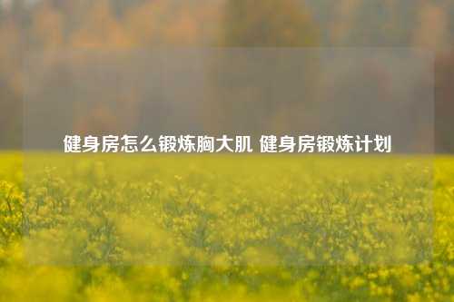 健身房怎么锻炼胸大肌 健身房锻炼计划