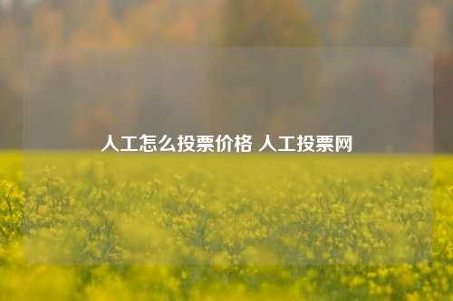 人工怎么投票价格 人工投票网