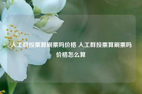 人工群投票算刷票吗价格 人工群投票算刷票吗价格怎么算