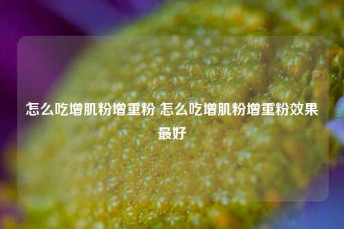 怎么吃增肌粉增重粉 怎么吃增肌粉增重粉效果最好