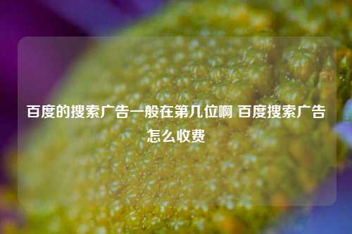 百度的搜索广告一般在第几位啊 百度搜索广告怎么收费