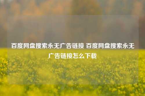 百度网盘搜索永无广告链接 百度网盘搜索永无广告链接怎么下载