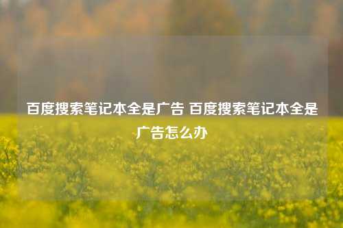 百度搜索笔记本全是广告 百度搜索笔记本全是广告怎么办