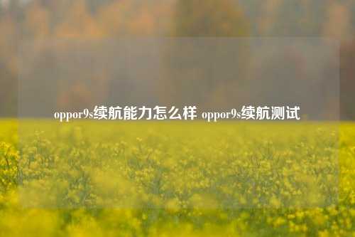 oppor9s续航能力怎么样 oppor9s续航测试