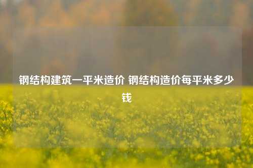 钢结构建筑一平米造价 钢结构造价每平米多少钱