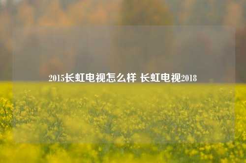 2015长虹电视怎么样 长虹电视2018