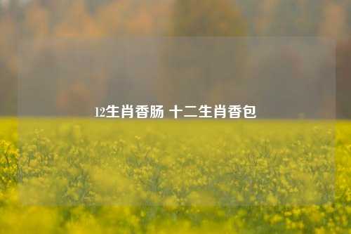 12生肖香肠 十二生肖香包