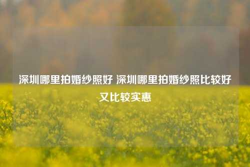 深圳哪里拍婚纱照好 深圳哪里拍婚纱照比较好又比较实惠